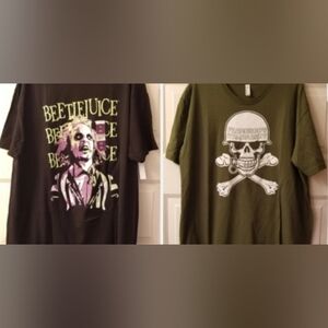 Lot of 3 Men's XXL T-Shirts One Francisco's Army (Pgh Pirates) & Two Beetlejuice